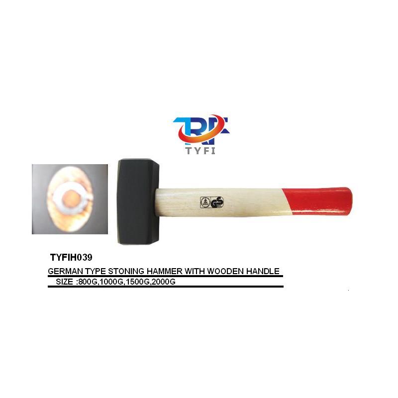 木柄德式石工锤