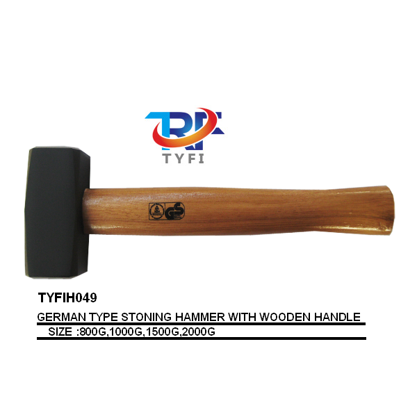 木柄德式石工锤