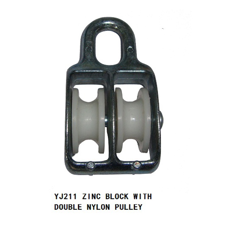 锌合金双轮尼龙滑轮