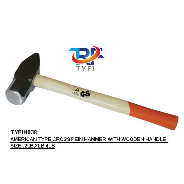 漂白木柄八角扁尾锤